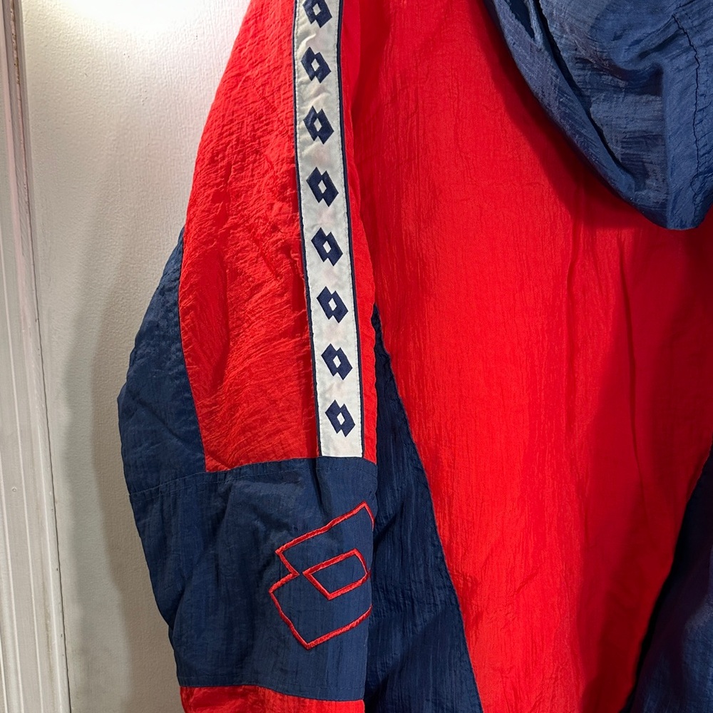 Lotto Red and Blue Insulated Windbreaker Jacket Men’s sz XL - Picture 7 of 7